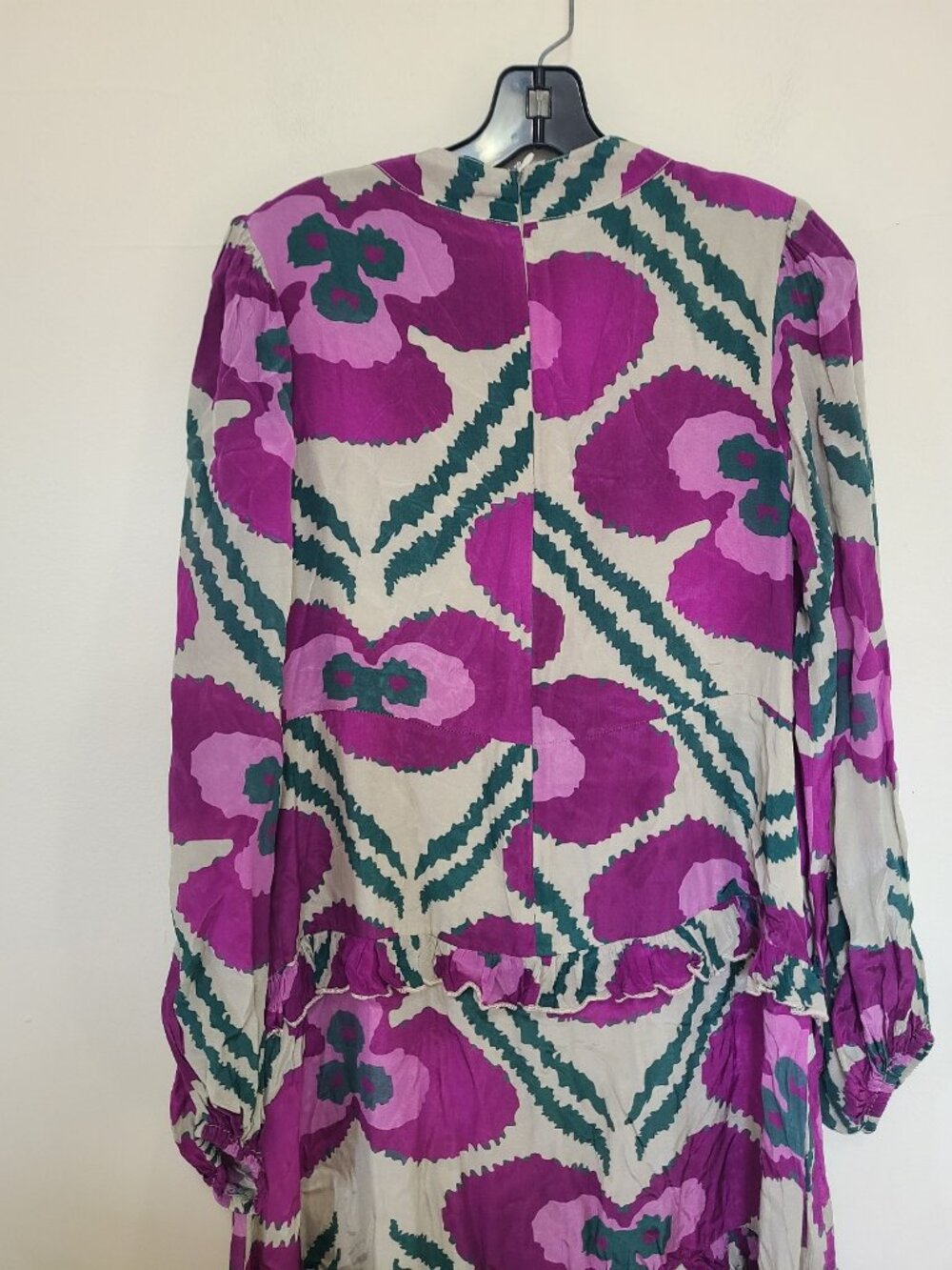 OLIPHANT mockneck maxi dress floral size S Pink - Picture 6 of 10